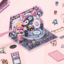 MINI Landscaping 2.0 Sticker Book, Girl 3D Miniature Sticker Book, Scene Collage, Handmade DIY Materials, 18 Sheets Per Book, 8 Sets Of Different Scenes, Small Gifts For Boys And Girls For Halloween And Christmas,School Supplies,Back To School