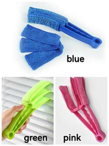 1pc Detachable And Washable Air Conditioner Outlet Gap Dust Removal Brush, Fan Cleaning Artifact, Blinds Cleaning Brush, Car Air Conditioning Gap Brush, Blind Spot Gap Cleaning, Three-In-One Multifunctional Cleaning Brush, Cleaning Hard-To-Clean Places, Dual-Use For Home And Car - Blue - View 10