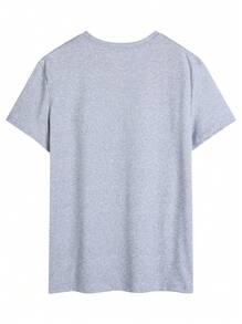 男士休闲简约字母印花短袖T恤