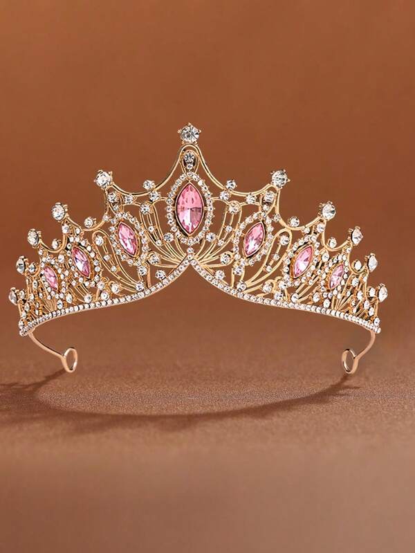 1 Stück funkelnde Kristall Tiara, Prinzessinnenkrone für Hochzeiten, Braut Haarschmuck mit Strass, eleganter Schönheitswettbewerb Haaraccessoire, perfekt für den Abschlussball