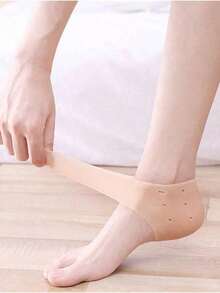 1 Pair Of Breathable Silicone Shoe Heel Pad, Heel Protective Cover, Anti Split Protective Cover, Suitable For Both Men And Women - Skin Color - View 2