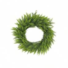 Couronne de pin de Norfolk pour la porte d'entrée, couronne de pin de Norfolk au toucher réel, couronne verte artificielle réaliste, décoration de vacances pour la décoration de la maison