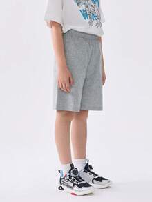 Balabala Boys' Quick-Dry Shorts, Breathable Summer Five-Point Pants, 2025 New Arrival - Light Gray - View 4