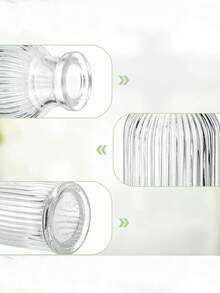 OBOVAY 1/3/6/10pcs Set Glass Vases, Small Exquisite Transparent Striped Modern & Vintage Style Vases For Table Centerpiece, Wedding, Party, Table Setting, Home Decor And Room Decoration - Clear - View 8
