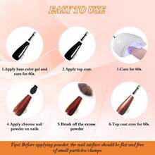 Unicorn Chrome Nail Powder, Aurora Unichrome Mermaid Aurora Nail Powder Pigment Pearlescent Nail Art Glitter Decoration For Home DIY Nail Salon Manicure - Sunset Glow,7118444 - 灰色 - 查看 9