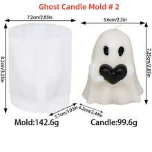 Molde de silicona para velas con forma de fantasma de Halloween 3D, herramienta para hacer manualidades de yeso y resina, regalos artesanales para festividades y decoración para el hogar - Multicolor - Ver 13