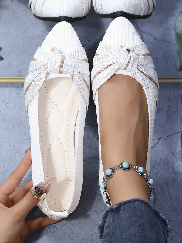 Zapatos planos de estilo chino para mujer con lazo, bordado y patrón de rombos, estilo bohemio de moda para resort, adecuados para boda, fiesta, oficina, hogar y exteriores, para todas las estaciones