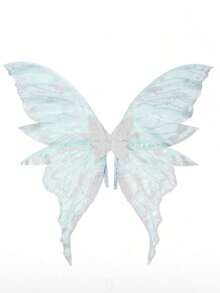 Large 4-Leaf Foil Butterfly Wings/Wing Set, Shiny Transparent Fairy Wings Costume For Adults, Angel Wings For Women, Christmas Wings - Multicolor - View 10