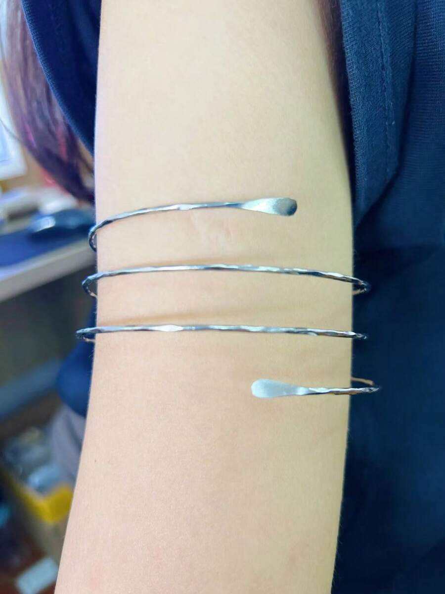 1 Peça Braçadeira Multilinhas Versátil e da Moda para Mulheres - Prata - Visão 1