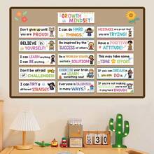 Lachilly 16PCS Growth Mindset Poster Kids English Early Educational Learning Tool Children Preschool Inspirational Quotes Positive Affirmations To Encourage Learning Boost Confidence Develop A Growth Mindset Poster Perfect Classroom Or Home Decor - Multicolor - View 12