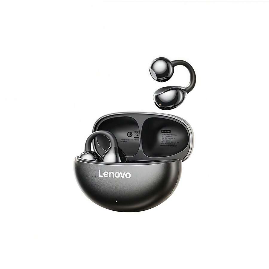 Lenovo Tai nghe Bluetooth TA410 tai nghe chạy bộ thể thao kẹp tai mở không ở trong tai khái niệm dẫn truyền xương Bluetooth 5.4 thoải mái và ổn định không thể vứt bỏ nhận thức thông minh gọi rõ ràng màu đen - màu đen - Xem 1