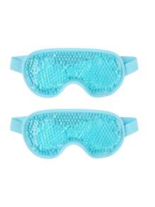 1 pièce Masque de beauté yeux en gel PVC réutilisable, masque de beauté aux yeux frais et chauds, masque rafraîchissant et apaisant pouvant soulager la fatigue partielle des yeux, convient aux étudiants et aux travailleurs de bureau.