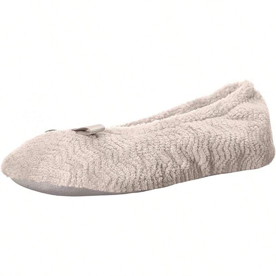 Isotoner Women's Diamond Microterry Ballerina Slippers2025 - 灰褐色人字紋 - 查看 1