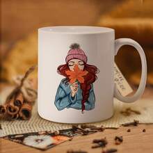 1 件 11 盎司“Just A Girl Who Loves Fall”咖啡杯，闺蜜礼物，秋季马克杯，南瓜香料马克杯，万圣节马克杯，闺蜜秋季生日礼物，送给妈妈、奶奶和姐妹的礼物 - 彩色 - 查看 12