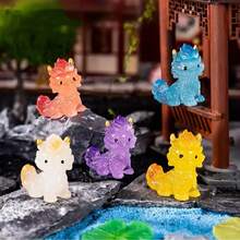 20/40pcs Glow-In-The-Dark Mini Dragon Collectibles, Fantasy Resin Home Decor Figurines, Car Interior Decoration, Desk Micro Ornaments