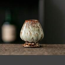 复古陶瓷抹茶碗、茶搅拌器架套装