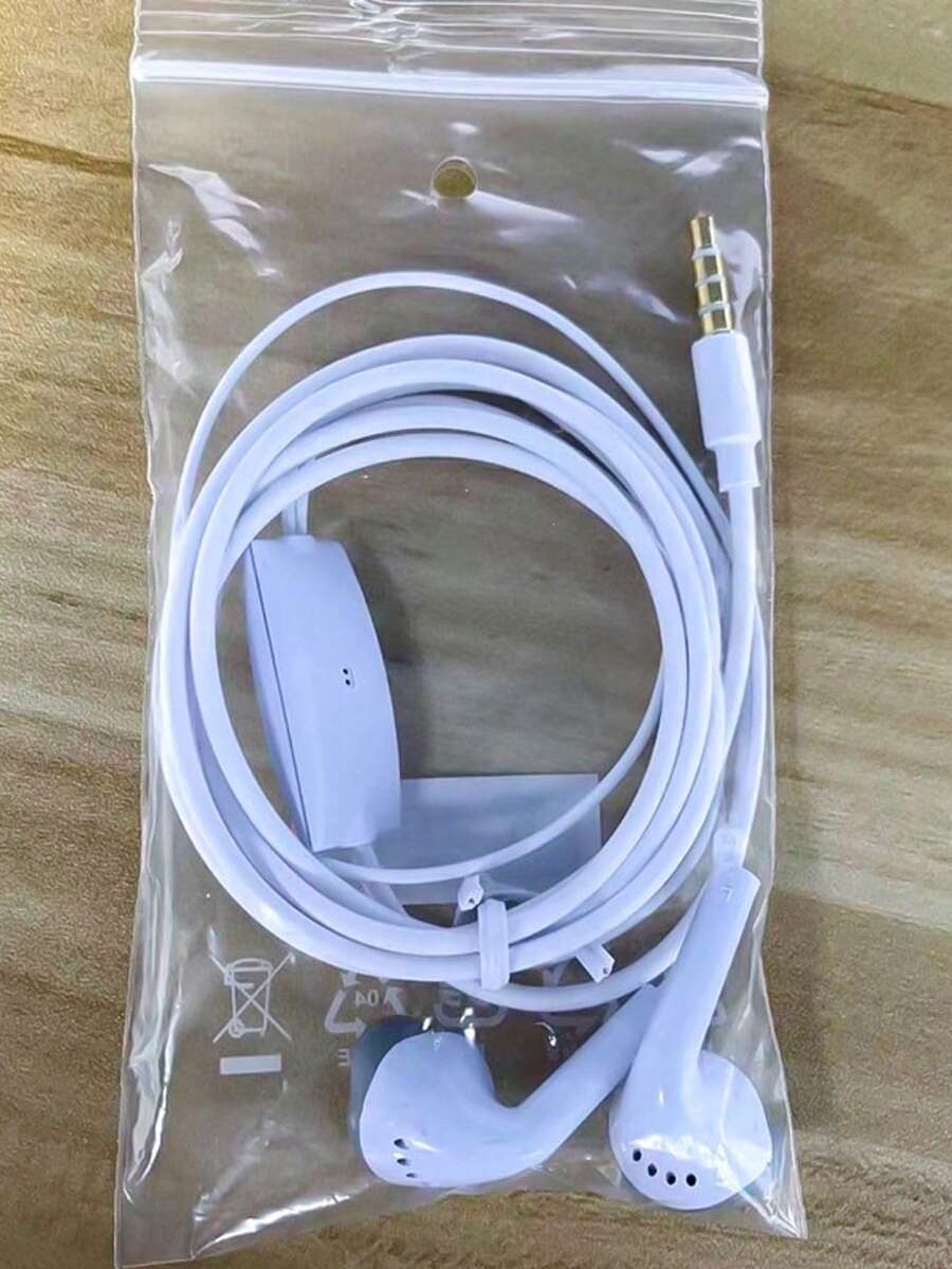 Fone de ouvido 2026 headset com fio e microfone entrada de 3,5mm - Branco - Visão 1