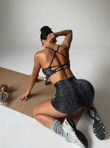 Sports Studio 女士运动瑜伽服套装适合瑜伽跑步健身春夏季女士健身服装