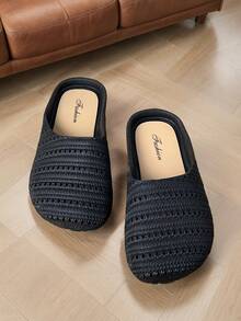 صنادل نسائية صيفية عصرية نصف القدم، أربطة مجدولة مرنة، بطانة PVC مانعة للانزلاق، منفذة للهواء تحافظ على القدم نقية، للارتداء اليومي العادي للمشي في المنزل أو الخارج، صنادل ضرورية لنقلات العمل اليومية