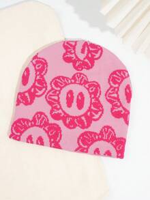 Fashionable Butterfly Pattern Knit Beanie Hat Autumn Accessories - Multicolor - View 1