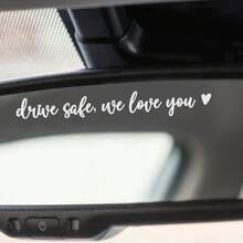 3X Drive Safe We Love You Rearview Mirror Decal, Car Mirrors Sticker, Car Stickers Women, I Love You Drive Safe Mirror Sticker - Drive Safe We Love You - View 7