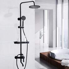 YUNRUX Rain Shower Shower System Shower Fitting Shower Set Antique Retro Nostalgia Black - Black - View 1
