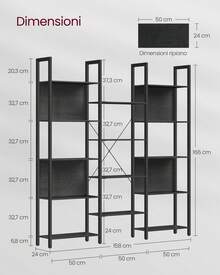 Bookcases - สีดำ - ดู 8