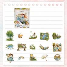 15 件 PET 复古 DIY 笔记本装饰贴纸，生活观察日记系列，适用于礼物、办公室、家庭、标记、标签、教室、娱乐玩具、学生计划器、创意复古卡片制作、DIY 装饰贴纸、用于学校用品、返校