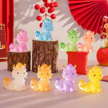 20/40pcs Glow-In-The-Dark Mini Dragon Collectibles, Fantasy Resin Home Decor Figurines, Car Interior Decoration, Desk Micro Ornaments