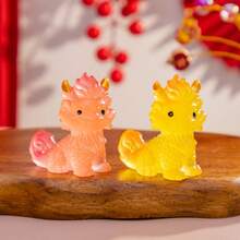 20/40pcs Glow-In-The-Dark Mini Dragon Collectibles, Fantasy Resin Home Decor Figurines, Car Interior Decoration, Desk Micro Ornaments