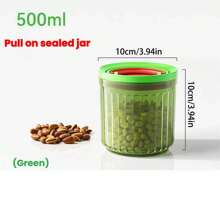 1pc Large Capacity Sealed Can Set, With Pull Ring Moisture-Proof Coffee, Tea, And Miscellaneous Grain Storage Tank | Multifunctional Storage Container For Household Kitchen | Fresh-Keeping, Insect Proof, And Mold Proof | Transparent And Visible Stacking Design | Suitable For Coffee Beans/Tea/Miscellaneous Grains/Dry Goods/Noodles | Essential For Home Office Camping