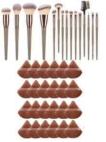 24pcs/15pcs/8pcs/3pcs Flocked Triangle Makeup Sponge, Soft & Fluffy Texture, Suitable For Face & Body Powder Puff, Makeup Beauty Tool Combination Set,Makeup,Cheap,Room Decor,Vanity,Travel,Bedroom,Makeup Accessories,Puff,Makeup Blender,Powder Puff,Makeup Sponge,Cheap,Stocking Stuffers,Makeup,Makeup Tools,Cheap Stuff,Gifts,Gifts For Women,Christmas Gifts - Khaki - View 11