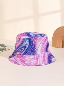 1 pezzo Cappello a secchio reversibile da donna a fantasia tie-dye, cappello estivo pieghevole per protezione dal sole, adatto per uso quotidiano e viaggi