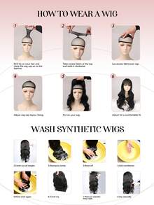 10-Inch Short Mullet Head Wigs With Bangs Synthetic Straight Women Black Short Hair Wig For Daily Party Cosplay - 黑色 - 查看 9