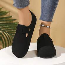 Zapatos casuales versátiles con soporte de arco retro para mujer 2025, para playa, deportes, casual, calle, con tira de tela, protección para los pies, hogar, resort de playa, primavera/otoño, suela media blanda