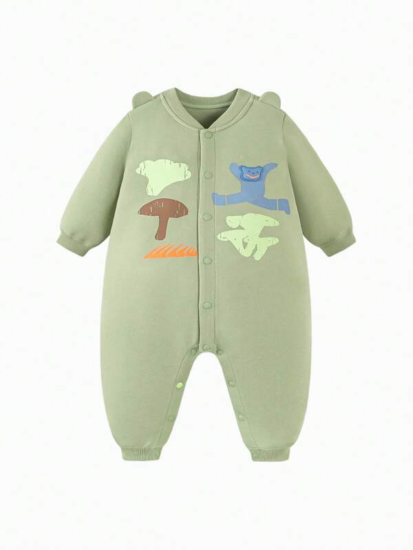 mini bala Baby Baseball Collar Romper 2025 Spring Soft Cute Bodysuit