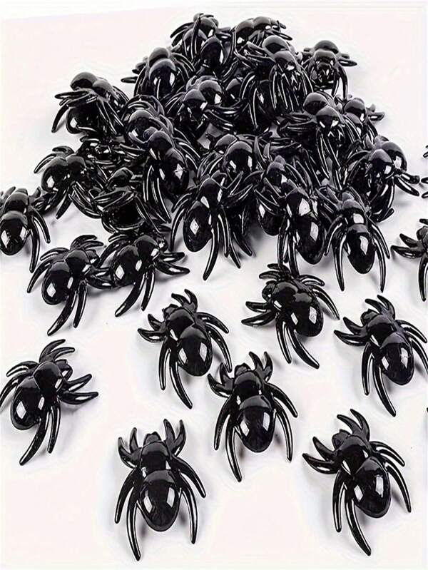 10/50 piezas Mini decoraciones de araña de acrílico - Perfectas para Halloween, Acción de Gracias y fiestas de otoño - Ideal como dispersión en la mesa y relleno de jarrones