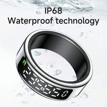 SIMSONLAB 智能戒指，IP68 防水，简约外观，锻炼模式，计步器，玫瑰金，黑色，手机控制，手势滑动视频，长续航，男女通用，礼物，窄戒指