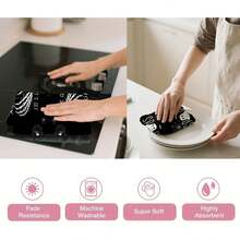 骷髅手、骨头、鬼魂万圣节厨房毛巾，现代矩形超柔软吸水轻便毛巾套装，适用于海滩、淋浴、游泳池、露营、旅行、运动风格沙滩巾，节日必备浴室厨房装饰洗碗布厨房毛巾礼物