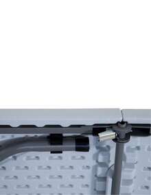 Mesa Plegable de 180cm tipo portafolio para exteriores e interiores mesa multifunción jardín camping portátil resistente ligera picnic eventos almacenamiento - Blanco - Ver 9