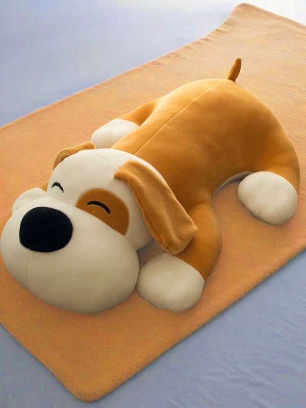 1 pièce Peluche Chien Animal en Peluche 2-en-1 Coussin avec Couverture Intégrée, Décoration D'intérieur Mignonne et Polyvalente, Oreiller Décoratif Doux - Cadeaux Pour Fêtes, Anniversaire, Noël, Pâques, Halloween - Poupée Enfant
