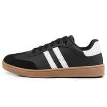 Women's Casual Vintage Style Sneakers – Young And Modern Look, Stylish, Comfortable, Soft, Street Style Sneakers - 黑色 - 查看 5