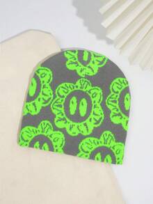 Fashionable Butterfly Pattern Knit Beanie Hat Autumn Accessories - Multicolor - View 15