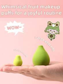 BATENG 1/2pcs Fruit-Shaped Makeup Sponge – Soft Reusable Latex-Free Blending Puff For Foundation, Concealer & Powder, Cosmetic Beauty Sponge With Adorable Cartoon Header Card Packaging, Ideal For Girls, Teens & Makeup Beginners, Perfect For Travel & Daily Use,Makeup,Cheap,Room Decor,Vanity,Travel,Bedroom,Makeup Accessories,Puff,Makeup Blender,Powder Puff,Makeup Sponge