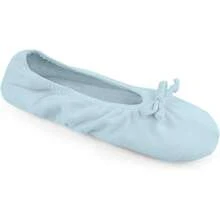 Women's Stretch Satin Ballet Slippers For Christmas - 藍色 - 查看 1