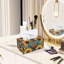 1pc Diamond Painting Kit Tissue Box, DIY Special Shape Diamond Art Partial Mosaic Handmade Making Tissue Storage Box Kit, Modern Home Dining Living Room Table Top Art Decoration - Tan - View 6