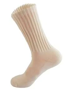 6 Stücke einfarbige Kniestrümpfe, Socken in Knielänge