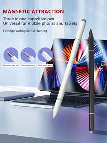 3-In-1 Magnetic Touch Stylus Pen, Capacitive Stylus Compatible With IPad, Apple Phones And Tablets, Universal Handwriting Pen - Multicolor - View 1