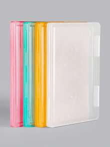 1pc A4 Plastic PP File Box, Suitable For Students, Multi-Layer Portable Double-Layer Data File Box, Subject Classification Account, Work, Exam Use, Waterproof Contract Storage Box, Back To School Student Supplies, With Instructions, ID Card Classification Storage Box, Back To School Essential, Office Essential, Applicable For Students, Office Workers, Finance Personnel - A - View 4