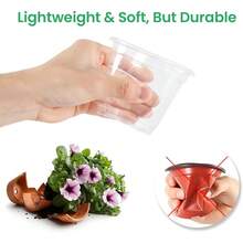 36 Packs Clear Nursery Pots With Drainage Holes - 3 Sizes (6", 5", 3.5") Lightweight Durable Reinforced Plastic Planters For Indoor/Outdoor Gardening, Seedlings, Herbs, Succulents, Ideal For Greening Projects And Garden Nurseries - Clear - View 3